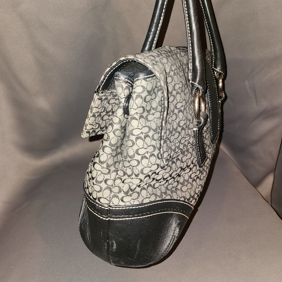 Coach F10929 Black Signature C Satchel - Picture 3 of 9